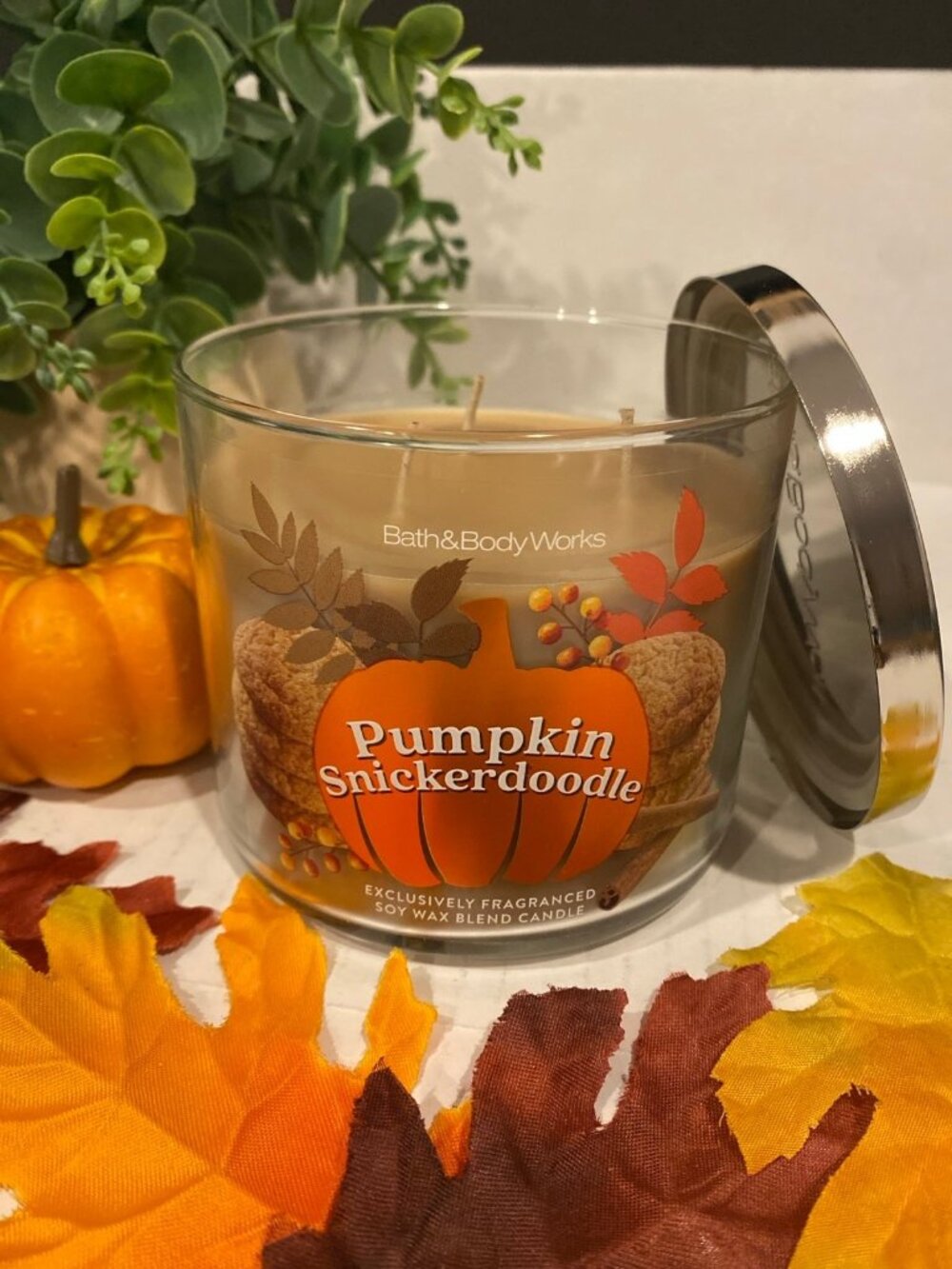 “Pumpkin Snickerdoodle” Bath & Body Works NEW 3 Wick Candle